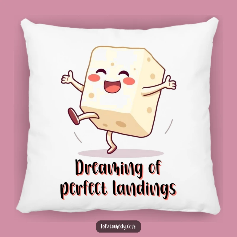 Funny Tofu Cartwheel Pillow: Cozy Comfort with a Hilarious Wobble