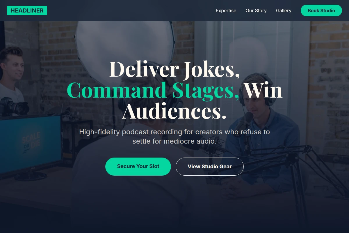 Laugh-track Podcast Studio