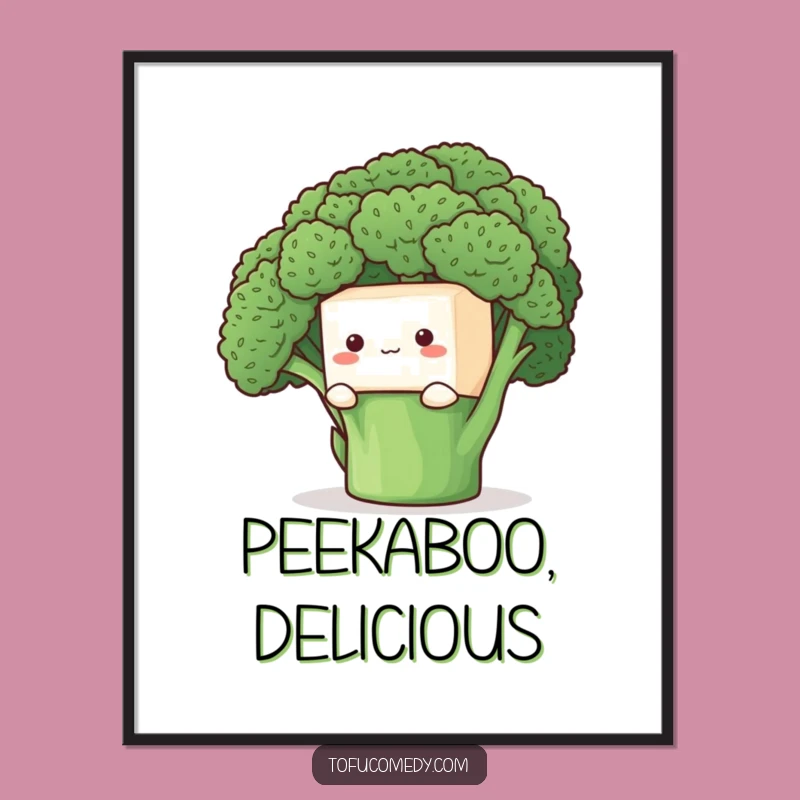 Funny Shy Tofu Digital Art: Instant Cuteness, a Sweet Funny Gift