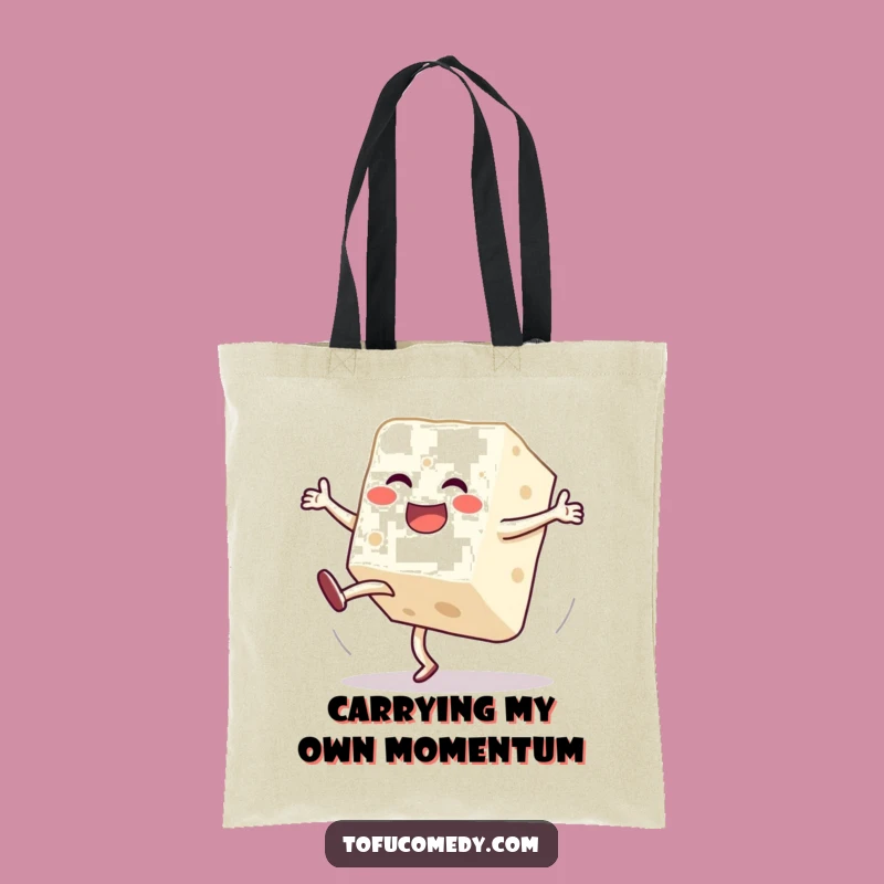 Funny Tofu Cartwheel Tote Bag: Carry Your Laughs in Style